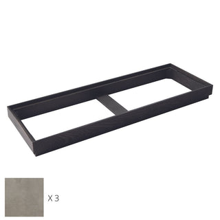ab+ by Abert Domino dark wood frame set with stoneware tiles - Buy now on ShopDecor - Discover the best products by AB+ design