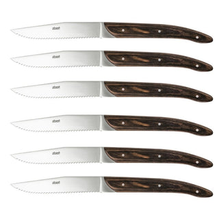 ab+ by Abert Safari set 6 pcs steak knives serrated blade - Buy now on ShopDecor - Discover the best products by AB+ design