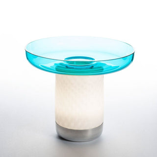 Artemide Bontà LED portable table lamp with plate diam. 26 cm. Artemide Bontà Turquoise - Buy now on ShopDecor - Discover the best products by ARTEMIDE design