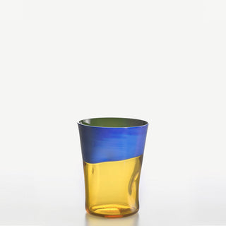 Nason Moretti Dandy water glass opaque blue and yellow - Buy now on ShopDecor - Discover the best products by NASON MORETTI design