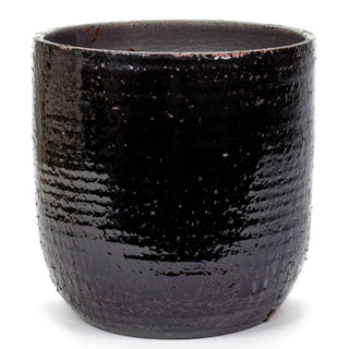 Serax Glazed Shades flower pot with regular border brown/black h. 39 cm. - Buy now on ShopDecor - Discover the best products by SERAX design