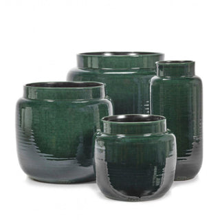 Serax Glazed Shades flower pot M dark green h. 28 cm. - Buy now on ShopDecor - Discover the best products by SERAX design